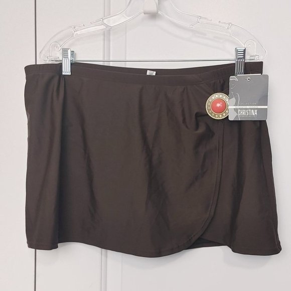 Brown swim skirt size 16 - Picture 1 of 7